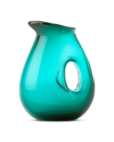 Jug with Hole clear, Turquoise, small