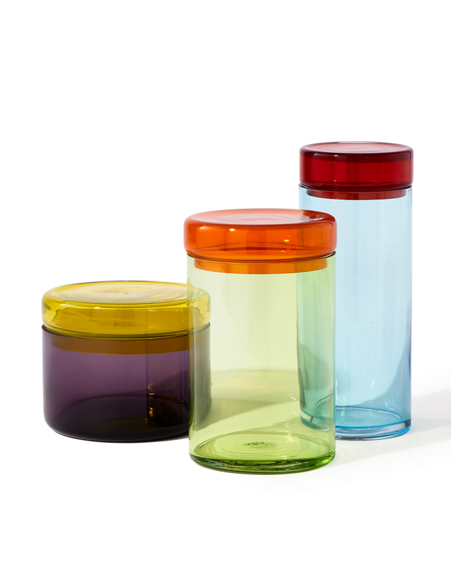 Caps & jars multi mix set 3, Multi-colour, large