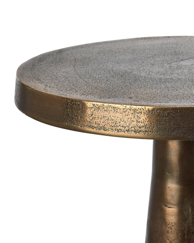 Side table Toot antique brass high, Copper, large