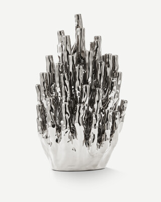 Coral Vase 50-Tulips Silver, Silver, medium