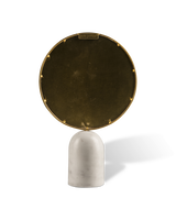 Mirror Round marble white, White, small