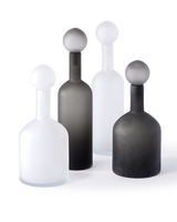 bubbles & bottles matt black and white set 4, Black, small