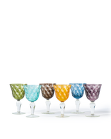 Wine glass blocks multicolour set 6, Multi-colour, small