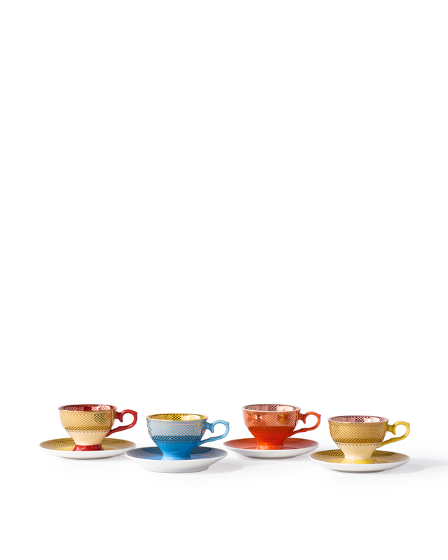 Espresso set Grandma set 4, Multi-colour, large
