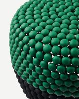 dot stool striped white combi, Dark green, small