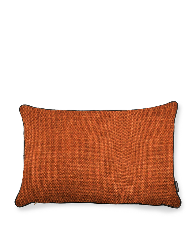 Cushion fabric smooth beige 40x60, Rust red, large
