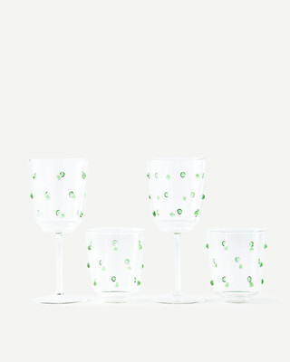 wineglass nob green set 2, Olive green, medium