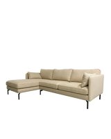 Sofa PPno.2 CL left fabric smooth beige, Beige, small
