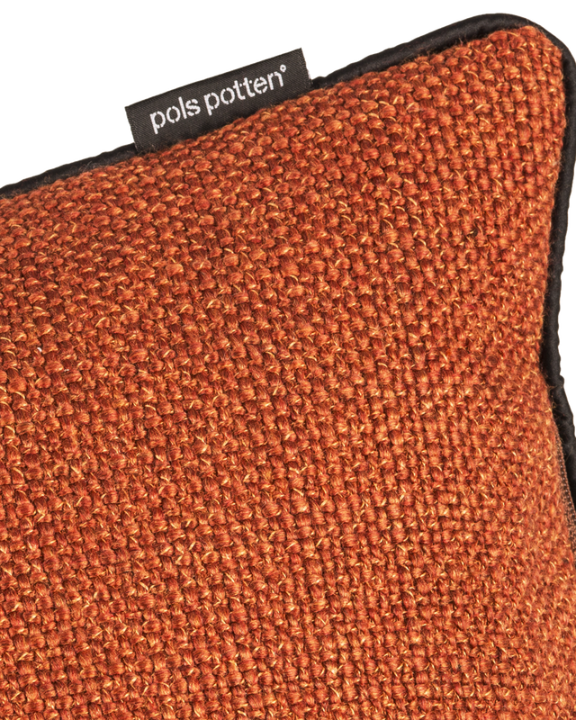 Cushion fabric smooth rust 50x50, Rust red, large