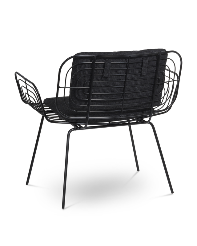 Lounge chair Boston black, Black, large