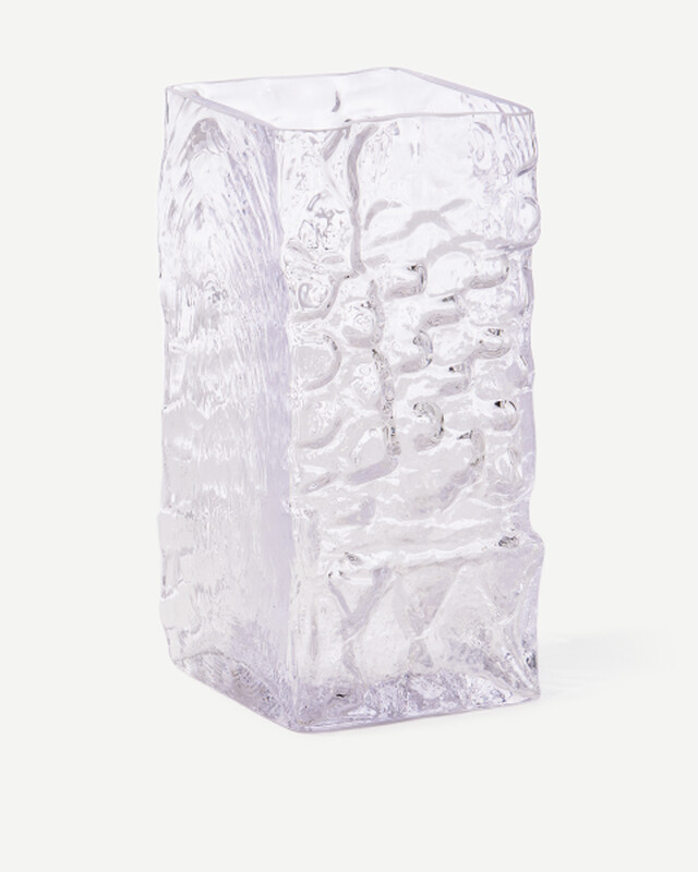 vase relief square clear, Transparant, pdp