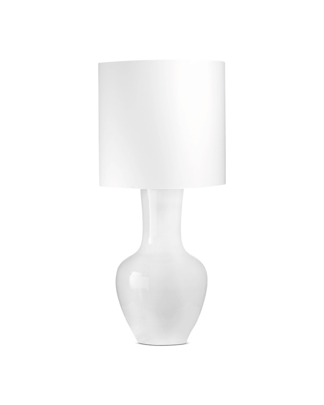 Lamp base ball body white L, White, large