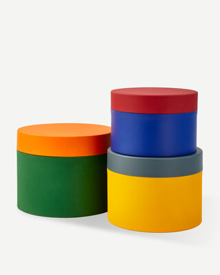 caps & jars chique round metal set 3, Multi-colour, medium