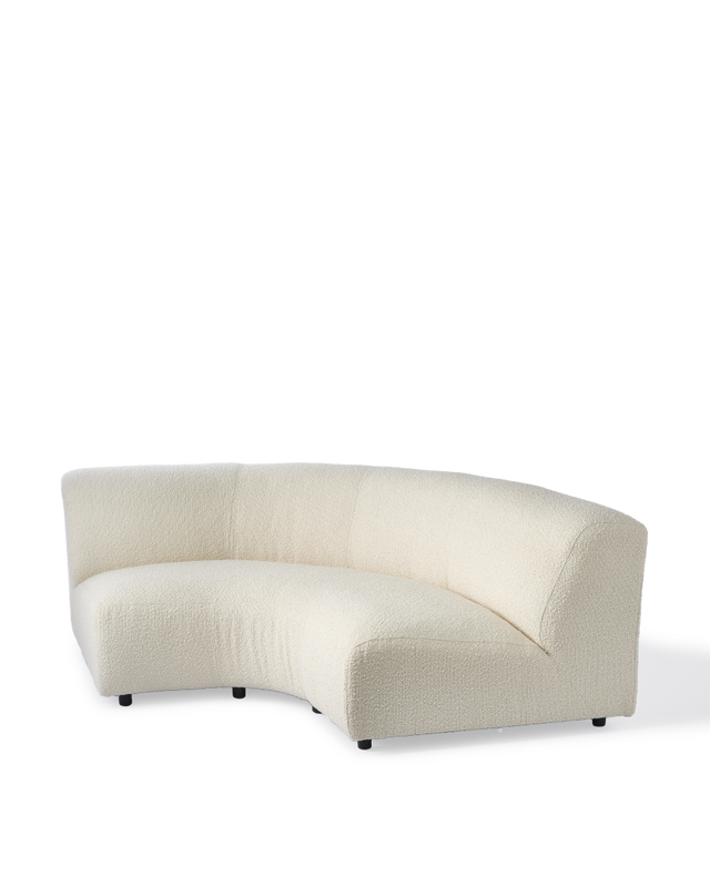 sofa a-round-u 1/4 circle boucle ecru, White, large