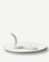 plate snake white, White, small