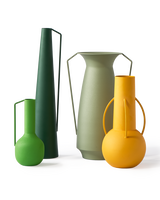 Vases Roman green set 4, Olive green, small