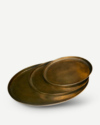 Antique brass Oval Platters