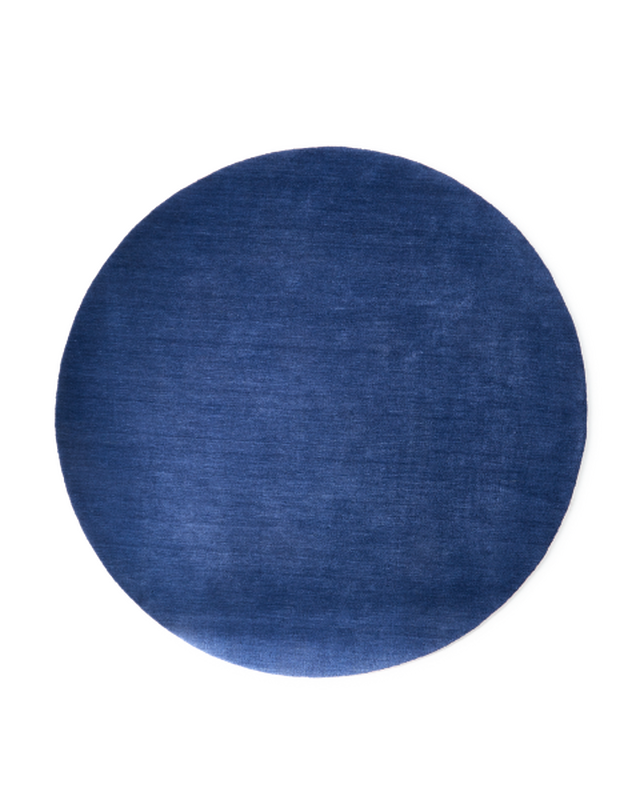 carpet outline light lilac / yellow Ø200, Dark blue, large