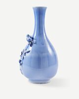 vase 3D birds orange, light blue, small