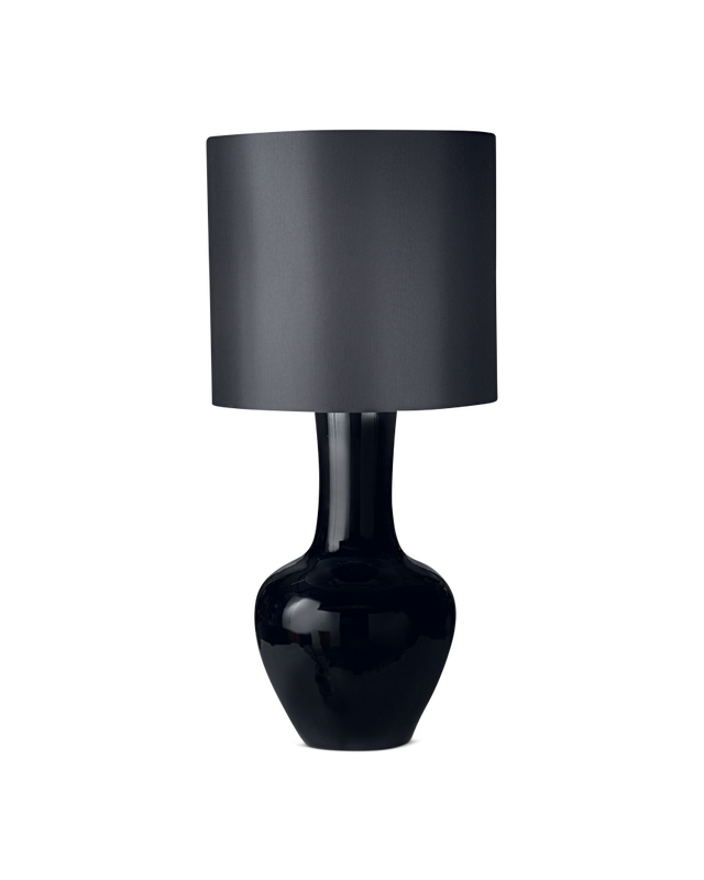 Lamp base ball body white L, Black, large