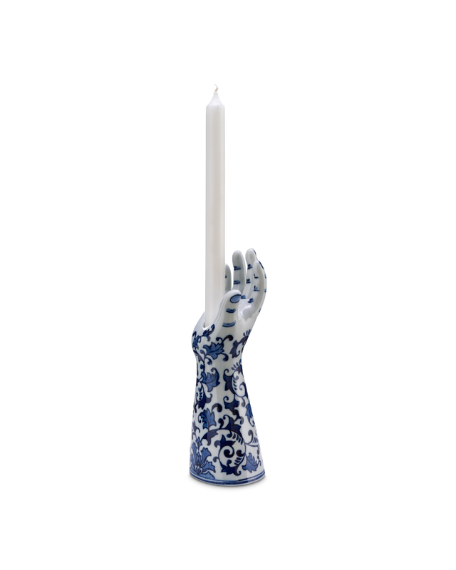Candle holder handsup! S, Dark blue, large