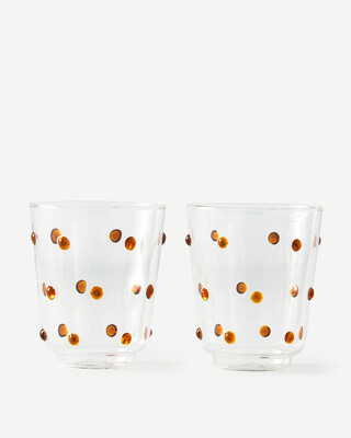tumbler nob amber set 2, Yellow, medium