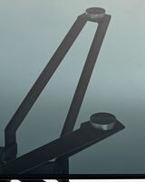 Table rectangular gold & glass, Black, small