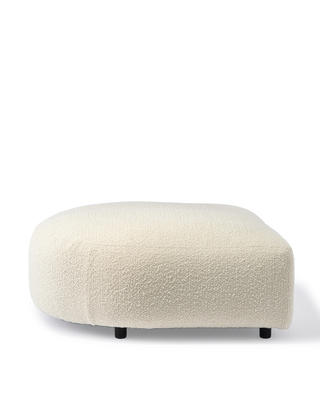 sofa a-round-u hocker boucle ecru left, White, medium