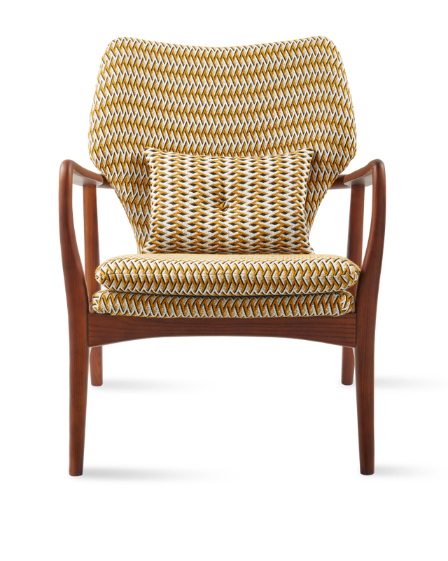 chair peggy geo ochre (FSC 100% certified), Ochre, small