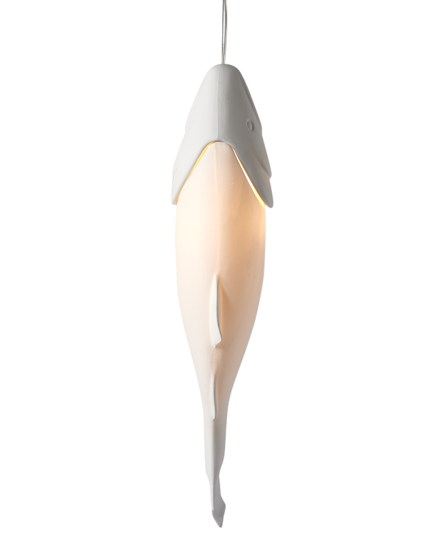 "Mykiss" Fish lamp, White, large