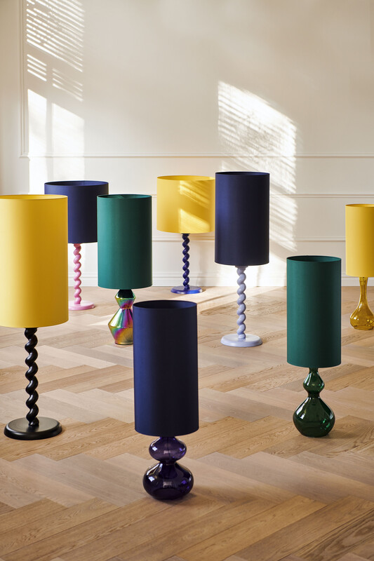 lamp shade Ø35xH60cm yellow, Yellow, pdp