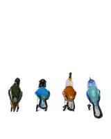 Glass paradise birds set 4, Multi-colour, small