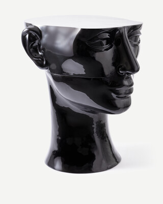 head left bottom black, Black, medium