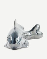 moneybox fish metallic, Dark grey, small