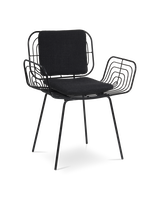 Cushion chair Boston set2, Black, small