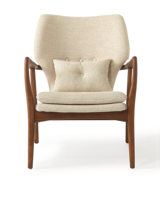 Chair Peggy fabric rough grey (FSC 100% certified), Beige, large
