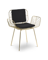 Chair Boston black, Gold, small