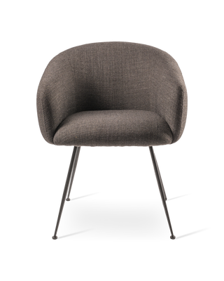 Dining chair Buddy fabric smooth d.grey, Light grey, medium