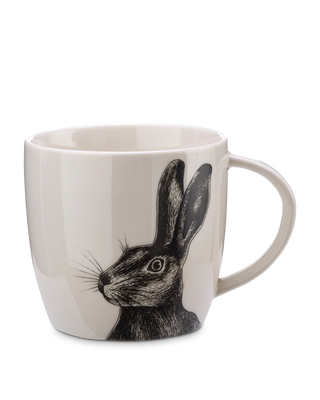 Mugs Animals set 6, White, medium