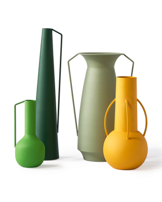 Vases Roman green set 4, Olive green, medium