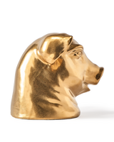 moneybox don't eat me, save me pig, Gold, small