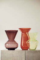 vase thick neck blue, Dark purple, small