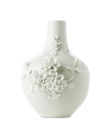 Vase 3D rose white, White, small