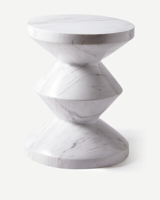 Marble Zig Zag Stool