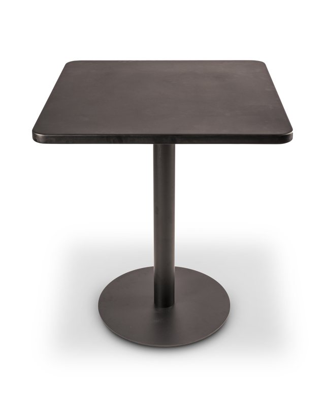 Dining table Slab marble look shiny black, Black, large