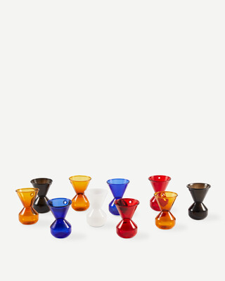ornaments fat neck vase amber set 3, Ochre, medium