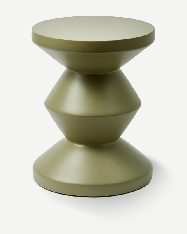 Zig Zag matt white outdoor, Olive green, pdp