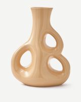 vase three ears yellow L / H50,5 cm, Beige, small