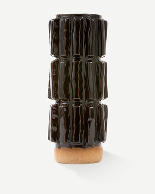 vase structure L, Dark brown, medium