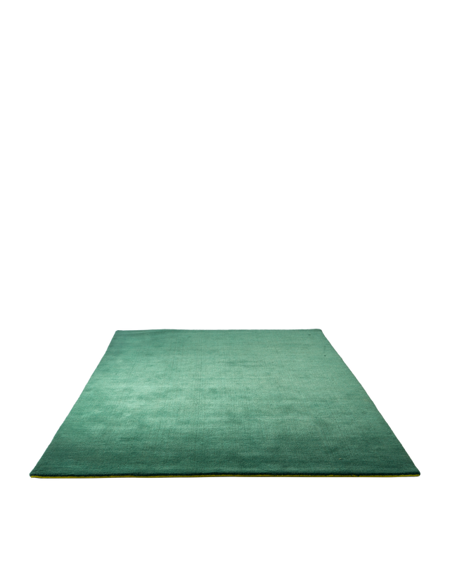 carpet outline dark green / lime 200x300, Dark green, large